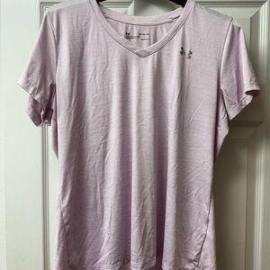 Under Armour Women's HeatGear Lavender V-Neck Tee